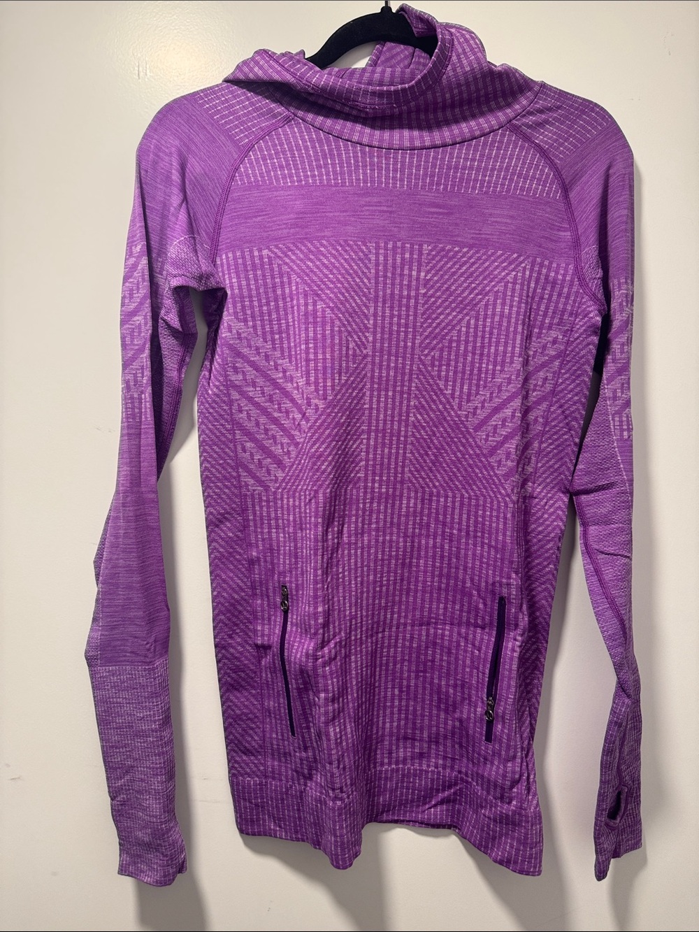 lululemon athletica Purple Textured Hooded Pullover